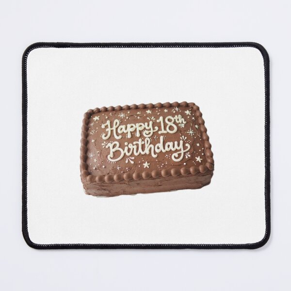 Item preview, Happy 18th birthday 18 cute adorable cake party chocolate brown kawaii designed and sold by CheeseBlueprint.