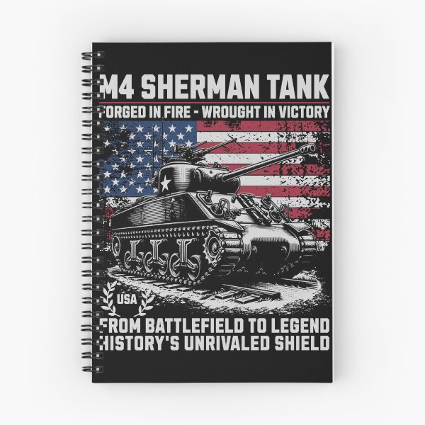 Item preview, M4 Sherman Tank Forged In Fire T-Shirt | American Flag Military Graphic Tee | USA Patriotic Shirt designed and sold by vec4u.