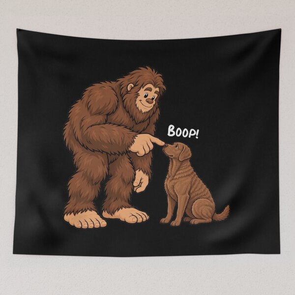 Item preview, Bigfoot and Chesapeake Bay Retriever Boop Fun Design Sasquatch designed and sold by rafaeltto.