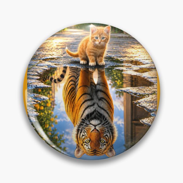 Item preview, Cute Kitten With Tiger Reflection designed and sold by MagicCrystal.