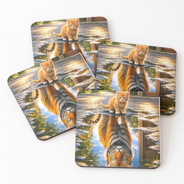 Item preview, Cute Kitten With Tiger Reflection designed and sold by MagicCrystal.