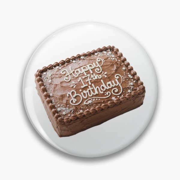 Item preview, Happy 17th birthday 17 cute adorable cake party chocolate brown kawaii designed and sold by CheeseBlueprint.