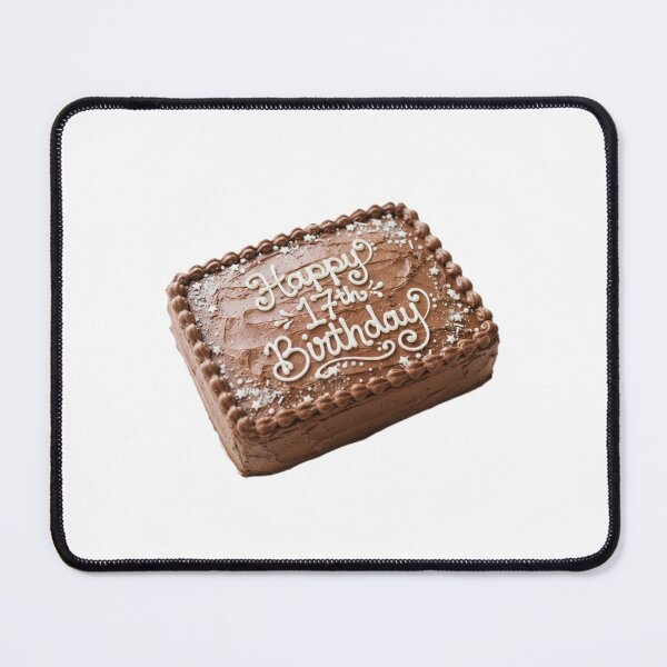 Item preview, Happy 17th birthday 17 cute adorable cake party chocolate brown kawaii designed and sold by CheeseBlueprint.