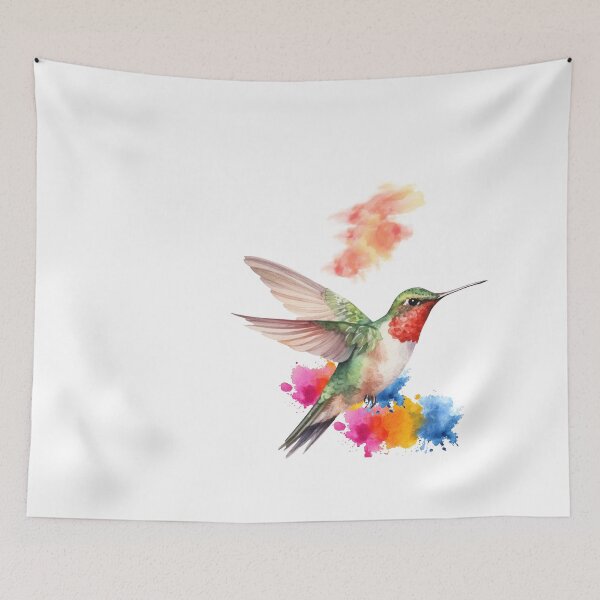 Item preview, "Painted Wings – Watercolor Hummingbird" designed and sold by Moonwood Atelier .
