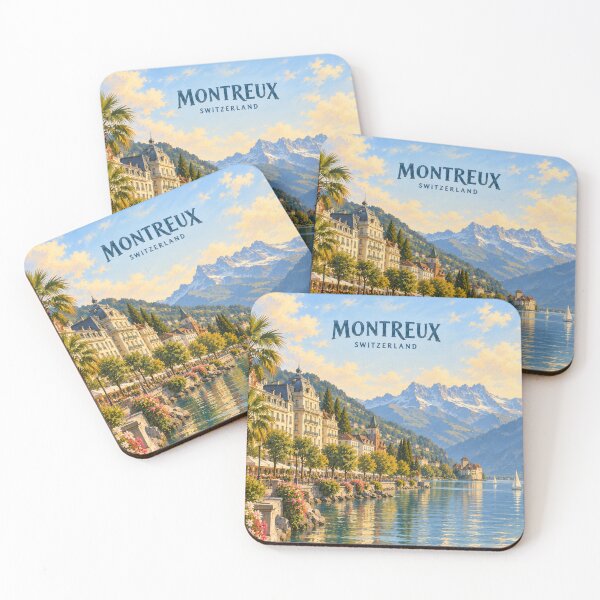 Item preview, Montreux Painterly Swiss Riviera Impression designed and sold by MichaeIRellov.