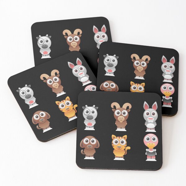 Item preview, "Cute Cartoon Animal Characters Set" designed and sold by Johnnies.