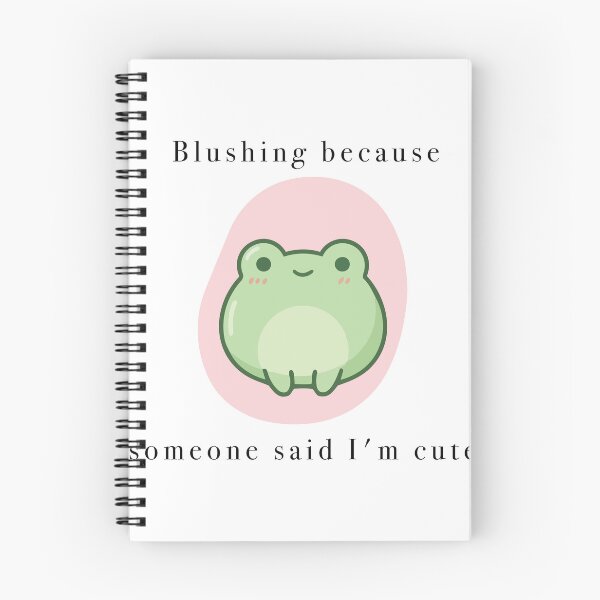 Item preview, Cute Blushing Frog Someone Said Im Cute designed and sold by Cozy Moss Studio.