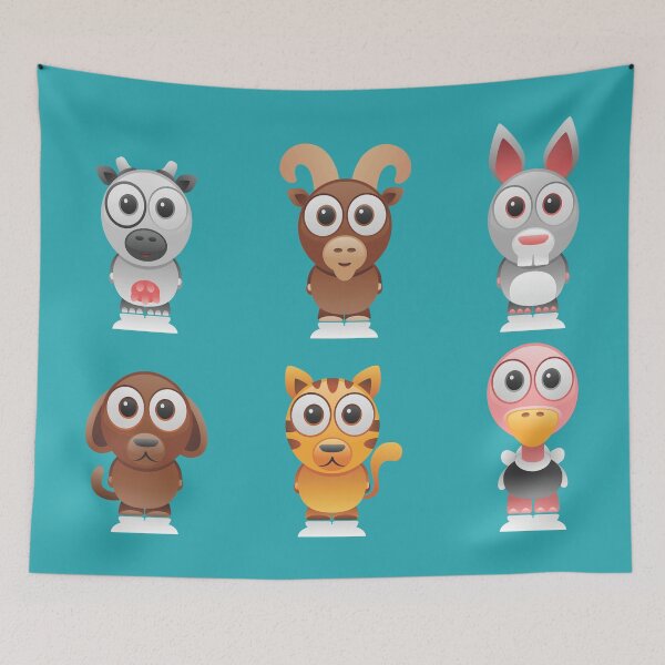 Item preview, "Cute Cartoon Animal Characters Set" designed and sold by Johnnies.