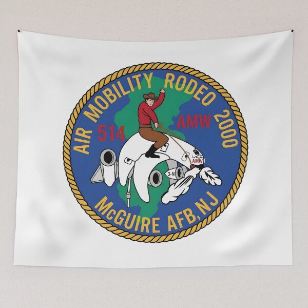 Item preview, USAF 514th AMW Air Mobility Rodeo 2000 McGuire AFB Patch designed and sold by CharlieDesings.