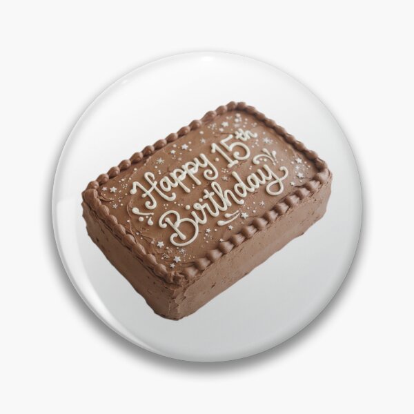 Item preview, Happy 15th birthday 15 cute adorable cake party chocolate brown kawaii designed and sold by CheeseBlueprint.