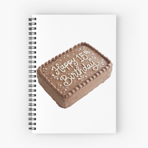 Item preview, Happy 15th birthday 15 cute adorable cake party chocolate brown kawaii designed and sold by CheeseBlueprint.