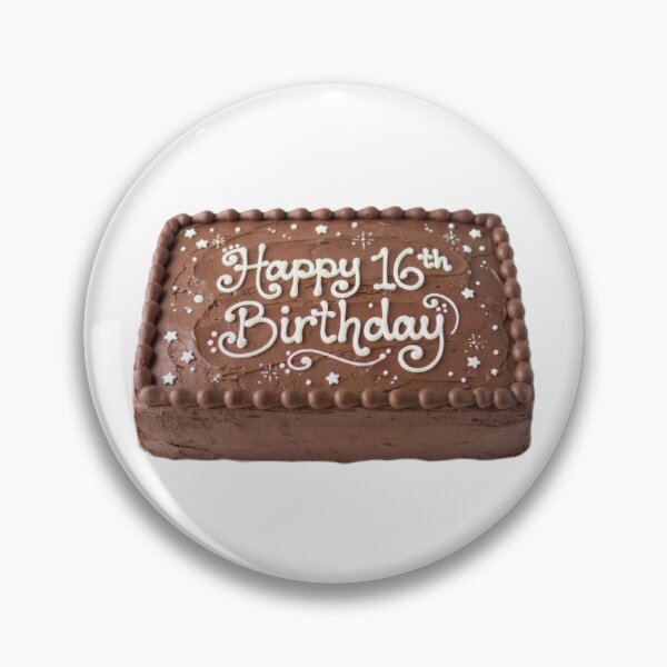 Item preview, Happy 16th birthday 16 cute adorable cake party chocolate brown kawaii designed and sold by CheeseBlueprint.