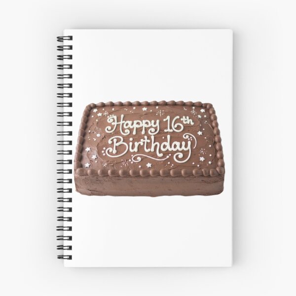 Item preview, Happy 16th birthday 16 cute adorable cake party chocolate brown kawaii designed and sold by CheeseBlueprint.