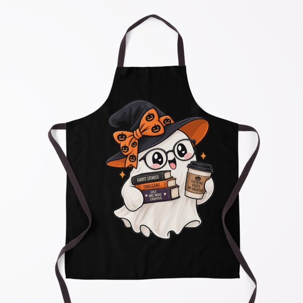 Item preview, Cute Spooky Librarian Ghost Halloween Book Lover designed and sold by Crystal-Tree.