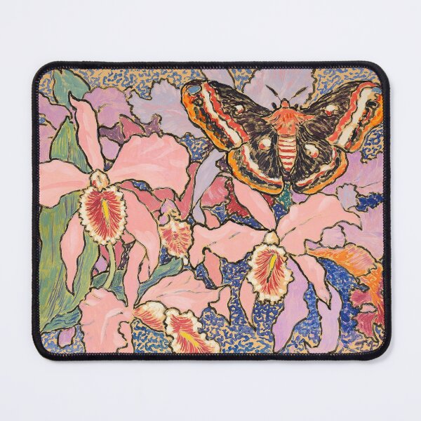 Item preview, Orchids and an Emperor Moth (1912) - Gisbert Combaz designed and sold by SALON DES ARTS.