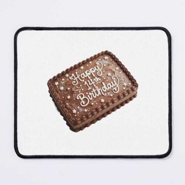 Item preview, Happy 14th birthday 14 cute adorable cake party chocolate brown kawaii designed and sold by CheeseBlueprint.