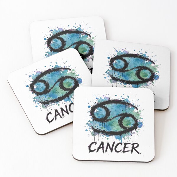 Item preview, Cancer Zodiac Sign Watercolor Grunge Blue Green designed and sold by Vibe-Vary.