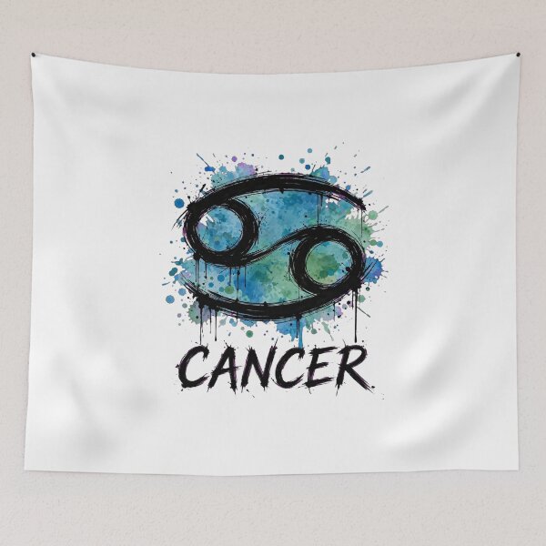 Item preview, Cancer Zodiac Sign Watercolor Grunge Blue Green designed and sold by Vibe-Vary.