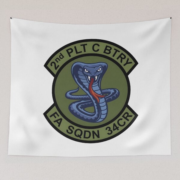 Item preview, US Army Field Artillery Squadron 34th Cavalry Regiment C Battery 2nd Platoon Patch designed and sold by CharlieDesings.