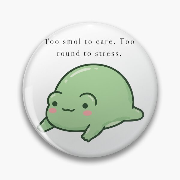 Item preview, Cute Frog Too Smol To Care Round designed and sold by Cozy Moss Studio.