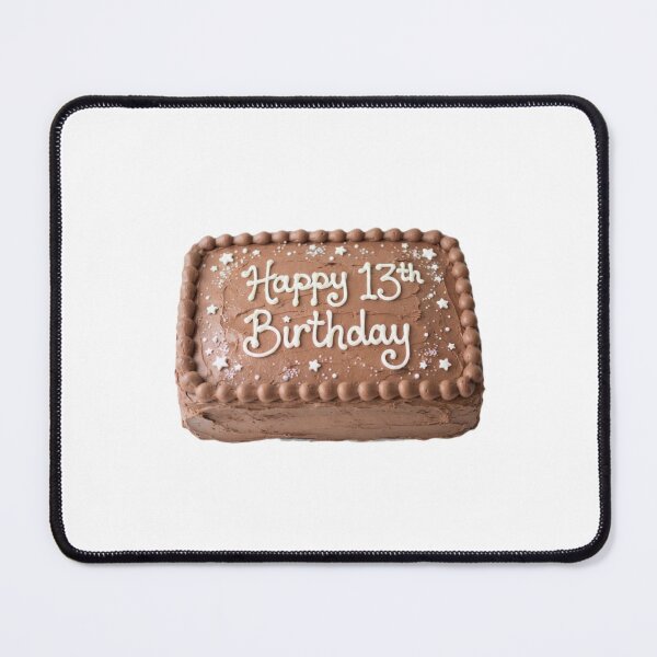 Item preview, Happy 13th birthday 13 cute adorable cake party chocolate brown kawaii designed and sold by CheeseBlueprint.