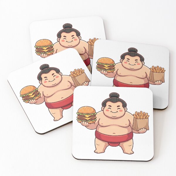 Item preview, Simple and Cute Sumo Logo - Hamburger and Fries  designed and sold by Studio-MiMi.
