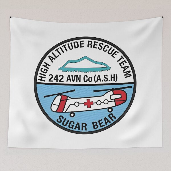 Item preview, US Army 242nd Aviation Company Sugar Bears High Altitude Rescue Team Patch designed and sold by CharlieDesings.