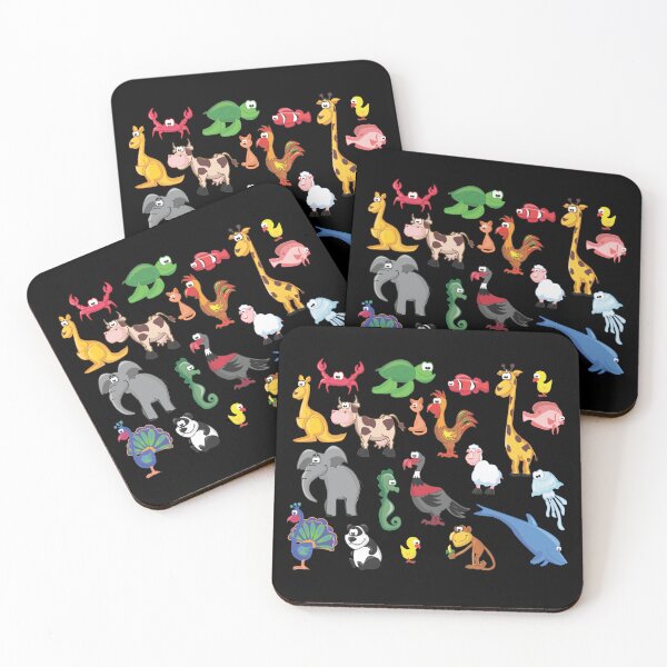 Item preview, Diverse Collection of Colorful Cartoon Animals" designed and sold by Johnnies.