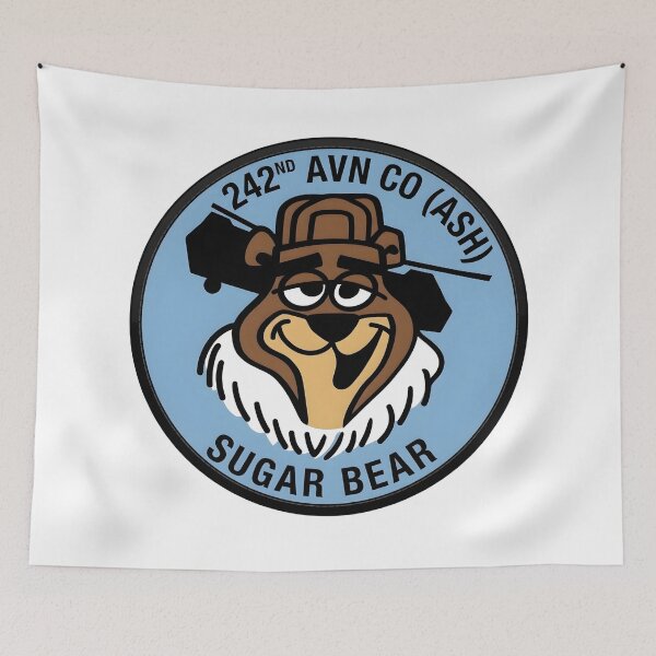 Item preview, US Army 242nd Aviation Company Sugar Bear Mascot Patch designed and sold by CharlieDesings.