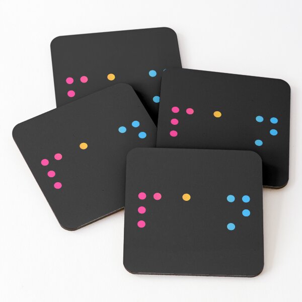 Item preview, pansexual braille designed and sold by DeltaQuadrant.