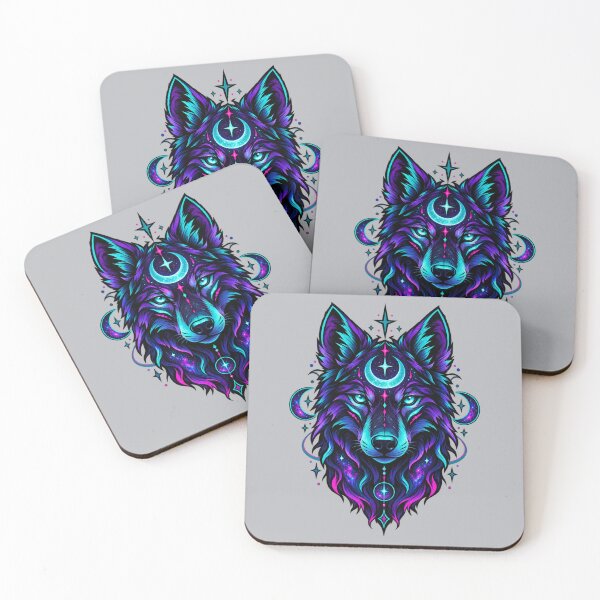Item preview, Cosmic Wolf Spirit – Celestial Moon Guardian designed and sold by Planetporridge.