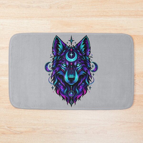 Item preview, Cosmic Wolf Spirit – Celestial Moon Guardian designed and sold by Planetporridge.