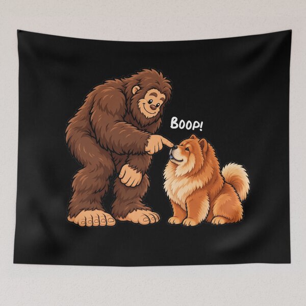 Item preview, Bigfoot and Chow Chow Boop Fun Design Sasquatch designed and sold by rafaeltto.