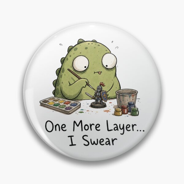 Item preview, One More Layer I Swear Funny Cute Monster Painting designed and sold by Yellowriversss.