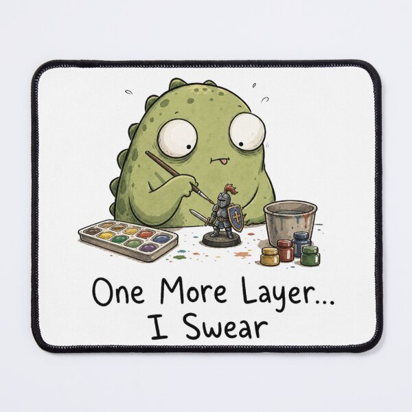 Item preview, One More Layer I Swear Funny Cute Monster Painting designed and sold by Yellowriversss.