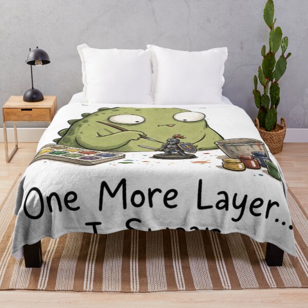 Item preview, One More Layer I Swear Funny Cute Monster Painting designed and sold by Yellowriversss.