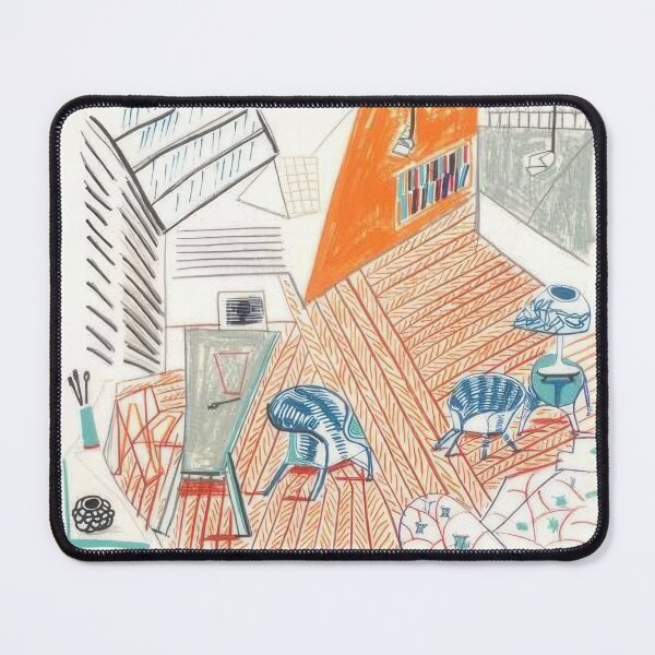 Item preview, David Hockney -  Pembroke Studio With Blue Chairs And Lamp - Signed Print by David Hockney undefinedr designed and sold by LILLIANSTRANGEy.