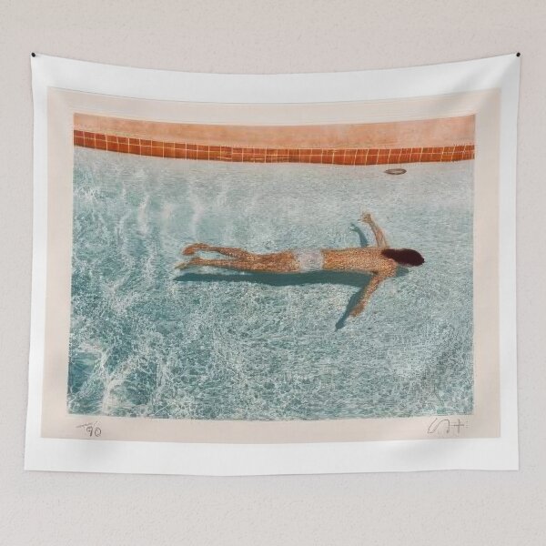 Item preview, David Hockney -  John St Clair Swimming - Signed Print by David Hockney undefinedr designed and sold by LILLIANSTRANGEy.