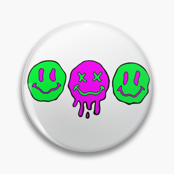 Item preview, Trippy Melting Smiley Faces designed and sold by KayCozyStickers.