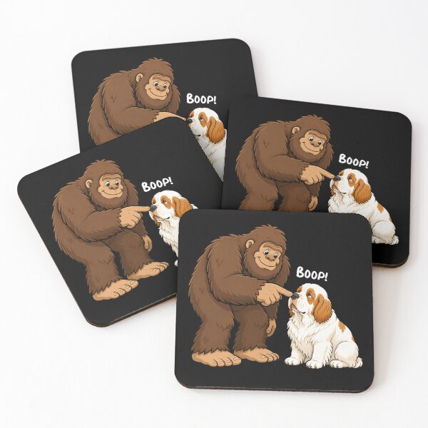 Item preview, Bigfoot and Clumber Spaniel Boop Fun Design Sasquatch designed and sold by rafaeltto.