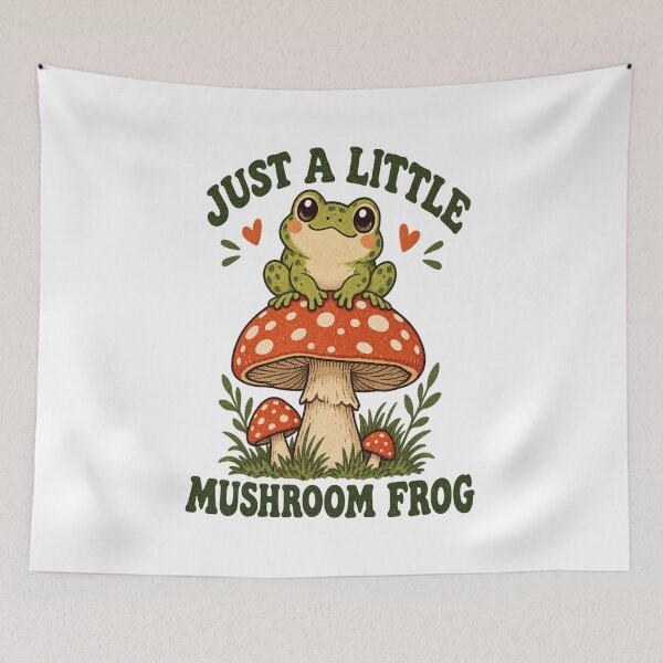 Aperçu de l'œuvre Cute Mushroom Frog – Vintage Cottagecore Frog Design créée et vendue par KhadijaArt ⭐⭐⭐⭐⭐.
