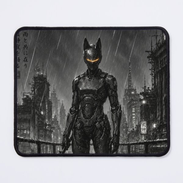 Item preview, Cybernetic Samurai Standing in Heavy Rain designed and sold by MouradStudio.