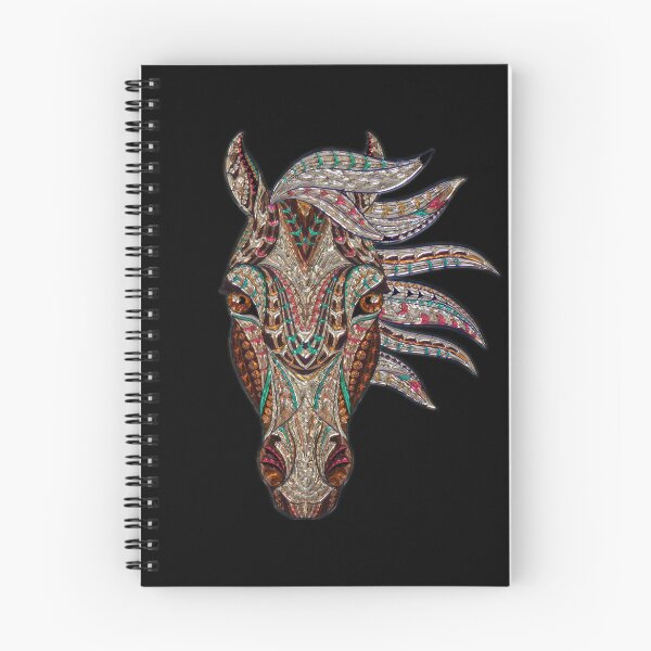 Item preview, Ornate Metallic Horse Head Art - Decorative Equine Portrait with Intricate Patterns designed and sold by Elite Wall Art.
