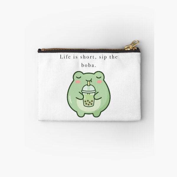 Item preview, Cute Frog Drinking Boba Tea Kawaii designed and sold by Cozy Moss Studio.