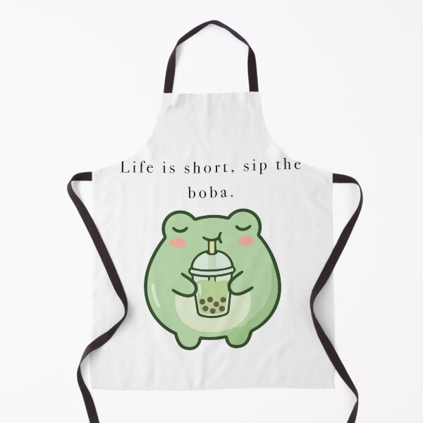 Item preview, Cute Frog Drinking Boba Tea Kawaii designed and sold by Cozy Moss Studio.
