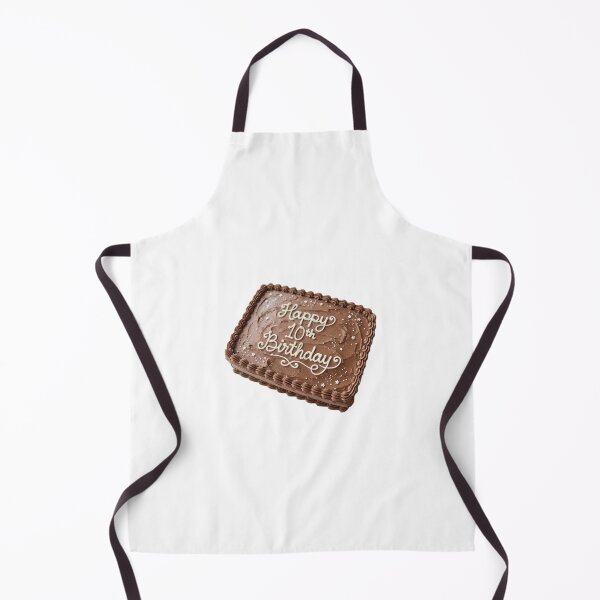 Item preview, Happy 10th birthday 10 cute adorable cake party chocolate brown kawaii designed and sold by CheeseBlueprint.
