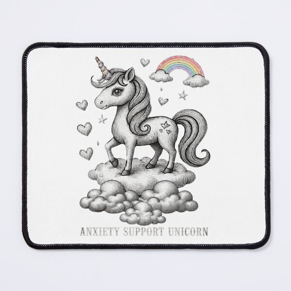 Item preview, Anxiety Support Unicorn - Vintage Engraving Glitter Rainbow Goth Cute designed and sold by HealingEraInk.