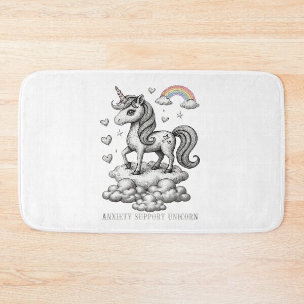 Item preview, Anxiety Support Unicorn - Vintage Engraving Glitter Rainbow Goth Cute designed and sold by HealingEraInk.