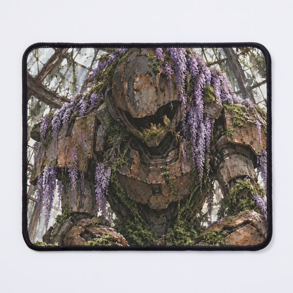 Item preview, Abandoned Mech Beneath Cascading Wisteria designed and sold by MouradStudio.