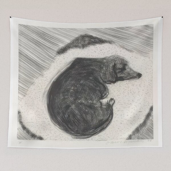 Item preview, David Hockney -  Dog Etching No.  - Signed Print by David Hockney undefinedr designed and sold by LILLIANSTRANGEy.